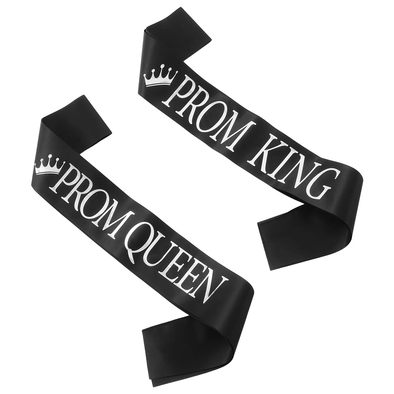 

2Pcs Queen and King Graduate Sashes Fashionable Graduation Party Decor Shoulder Strap Celebration Accessories Elegant Design