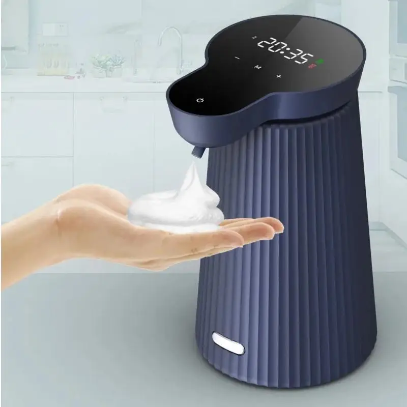 Automatic Foam Soap Dispenser Household Induction Hand Sanitizer Dispenser Bathroom Smart USB Charge Soap Dispenser Time Display