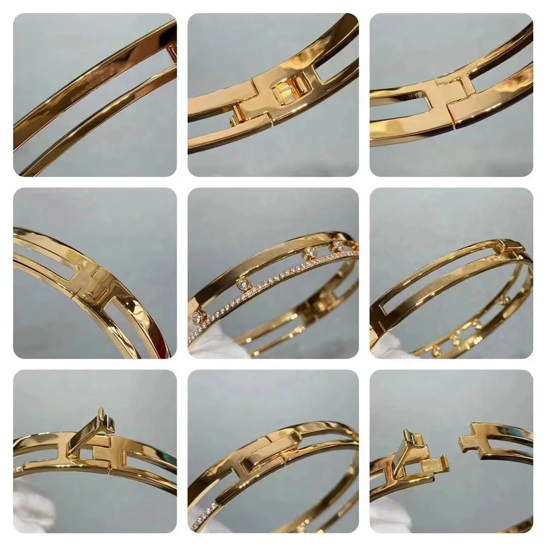 

2025 Classic Hot Selling A5 Grade Zircon Lucky Men's And Women's Bracelets Jewelry，Set With Sliding DiamondsFestival Party Gifts