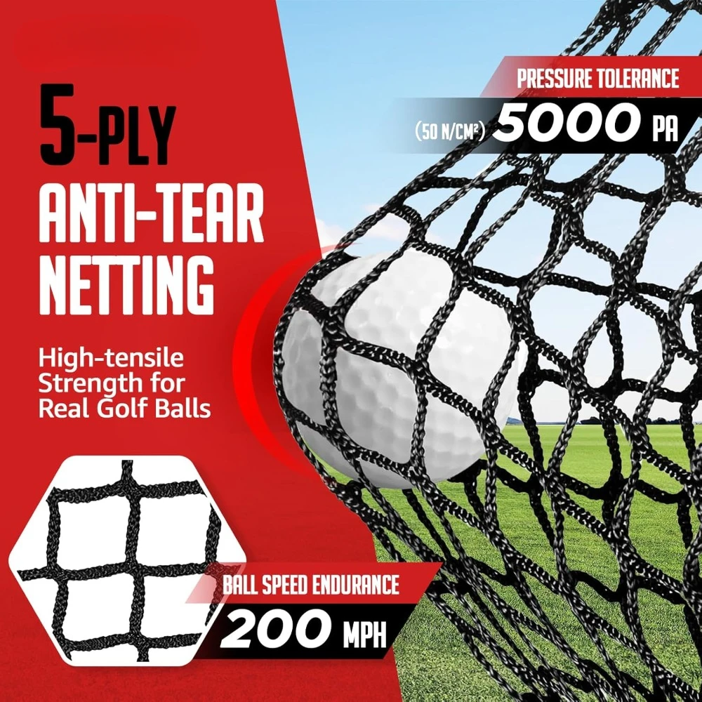 Golf Net, 10x7ft Golf Practice Net with Chipping Net, Golf Mat, Silk Target