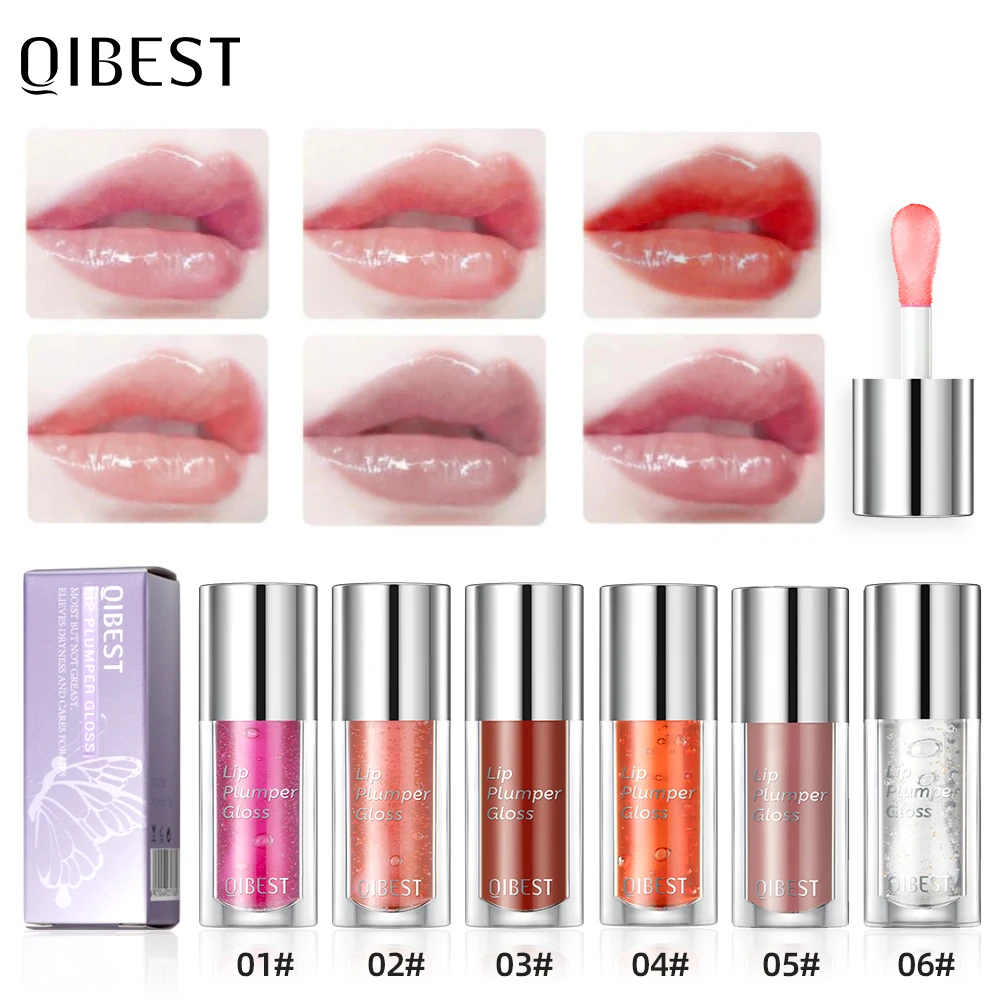 

QIBEST 3g Sext Lip Oil Hydrating Plumping Lip Coat For Lipstick Lipgloss Tinted Lip Plumper Serum Bb Lips Glow Oil Treatment