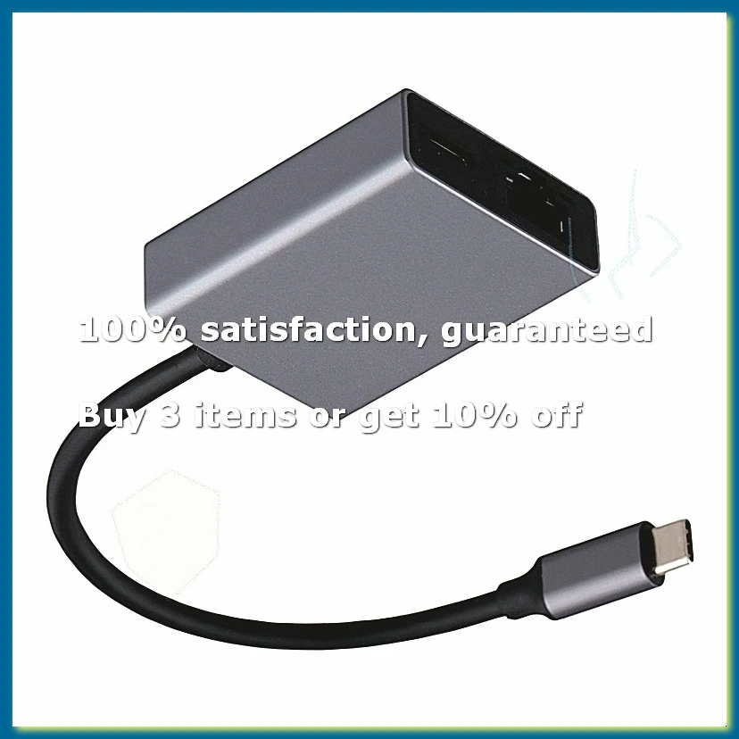 USB C Type-C to RJ45 1000Mbps External Network Card Ethernet Adapter for 4K for Laptop Tablet-WDL
