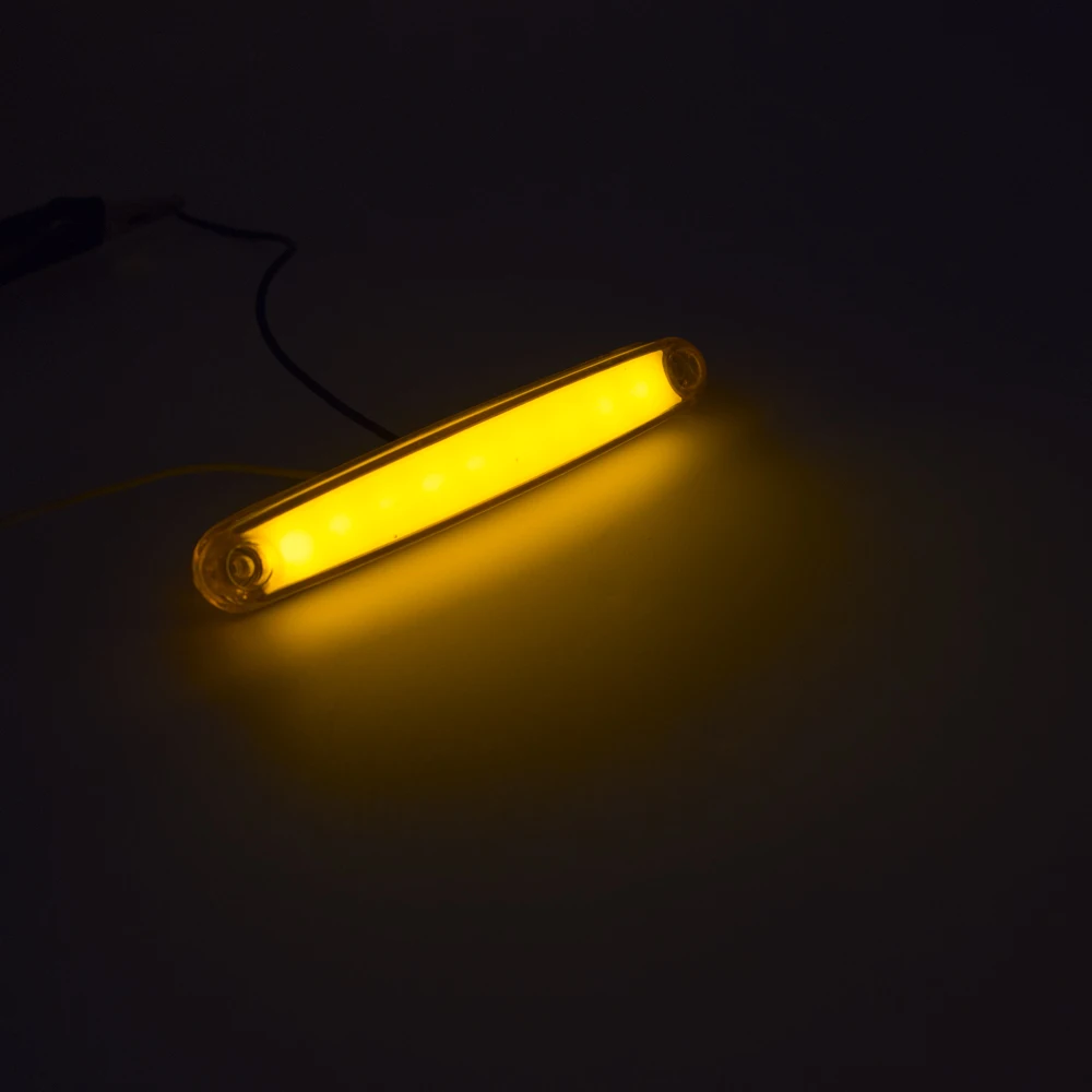 2PCS 9 LED 12V 24V SMD Side Marker Light Oval Clearance Warning Tail Lamp Brake Indicator Trailer Truck Lorry Caravan