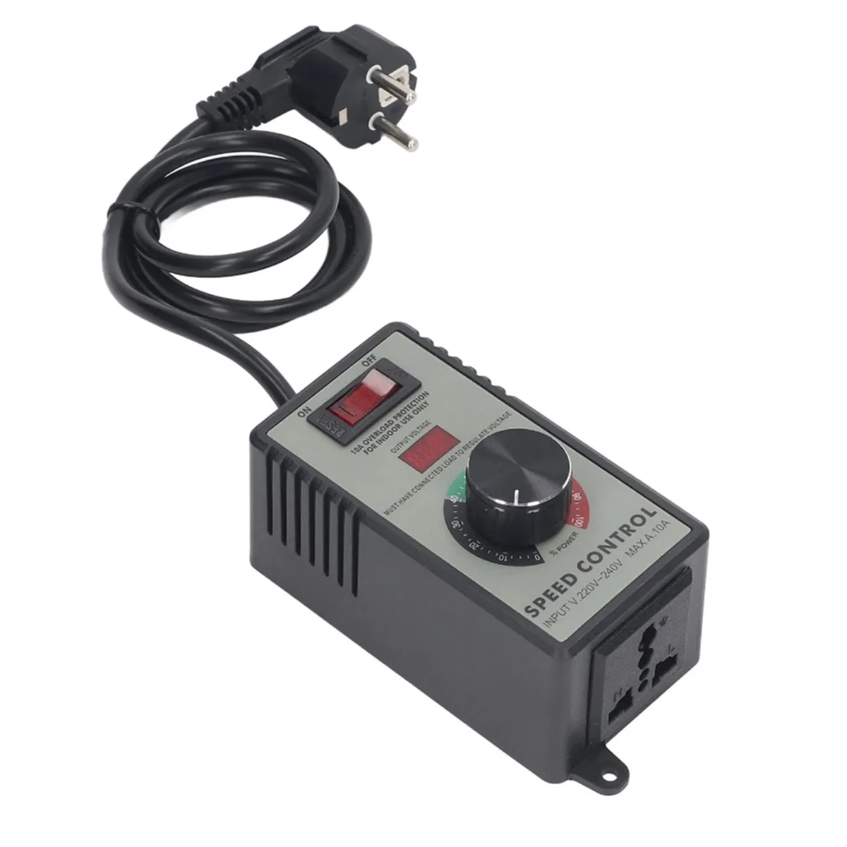 

AC Motor Speed Controller Angle Grinder Fan Variable Speed Controller 10A Universal European Plug AC220 to 240V 4000W