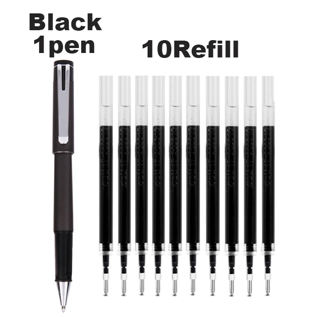 Deli 1,0 mm gelpen met grote capaciteit zwarte inktvulling, briefpapier voor kantoor, thuis, zakelijk, handtekeningpen