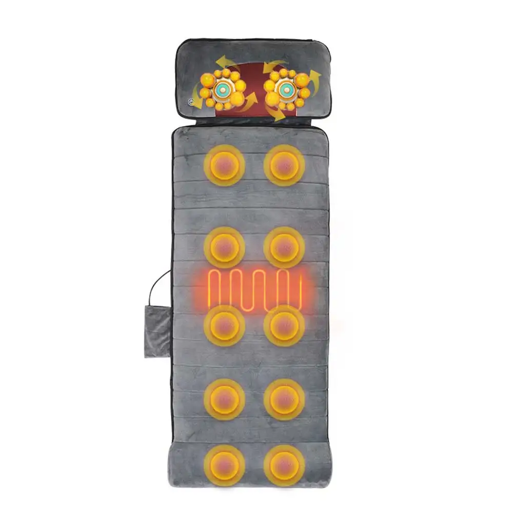 

Therapy Vibrating Kneading Mat Electric Massage Mattress for Neck Back Foot Full Body Pain Relief Relaxation