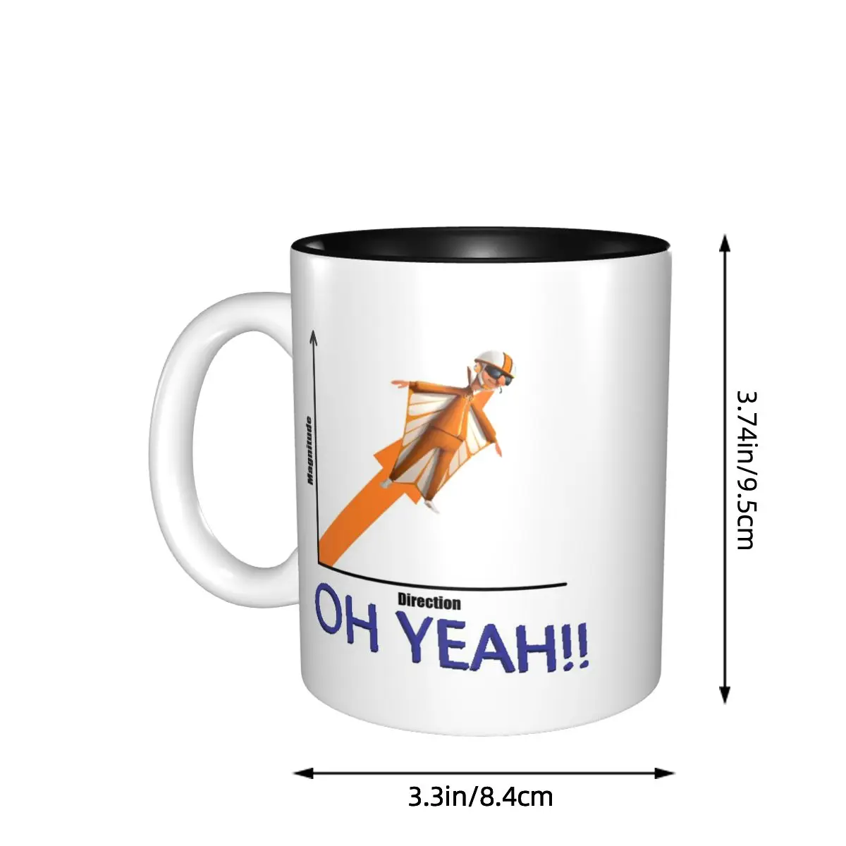 Vector Direction Magnitude Design Mug Funny Ceramic Coffee Cups Tea Mugs Milk Cup Drinkware Gifts for Woman Man