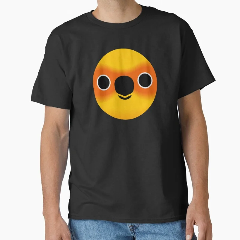

The face of a Sun Conure Cute Pet bird Gift T shirt for man Large size Tops Funny parrot Graphic Printed clothes