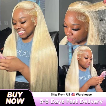 Perruque Lace Front Wig Brésilienne Naturelle, Cheveux Lisses, 13x6, 613 HD, 30 40 Pouces, Densité 360 200, pour Femme, 250