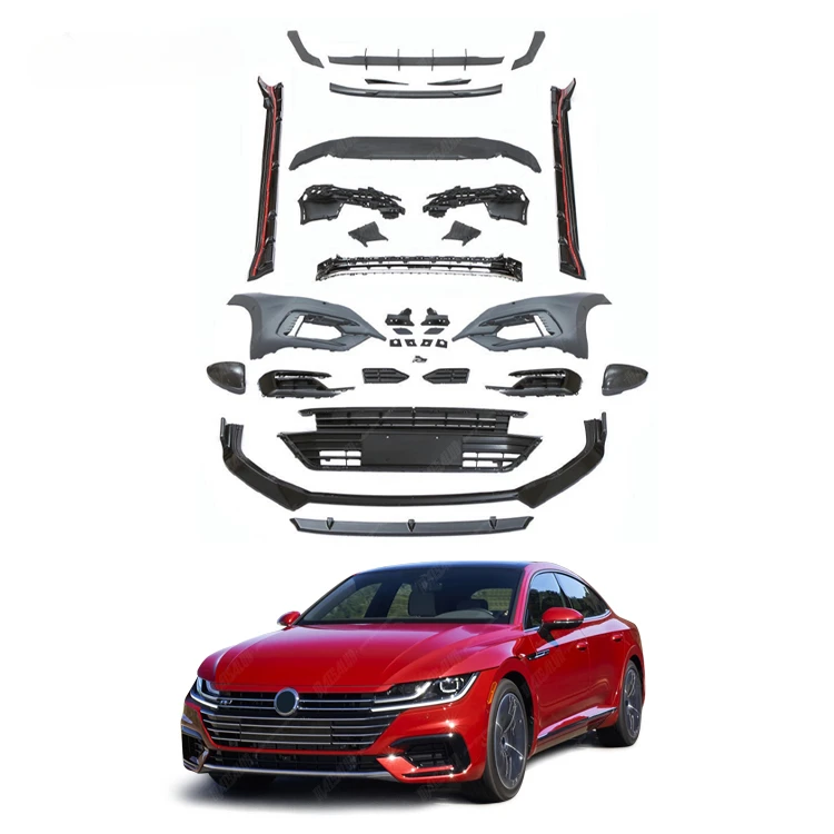 Factory Price R-line Style Body Kit For Volkswagen Arteon With Front Bumper Side Skirts Rear Diffuser