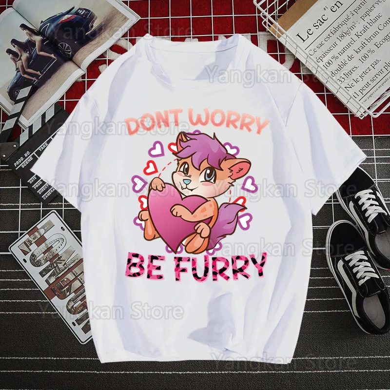 Proud Furry Team Furry Please Ask Before Touching Men's Tshirt Cute Shirt Fashion T-Shirt For Men Casual Tops Short Sleeve