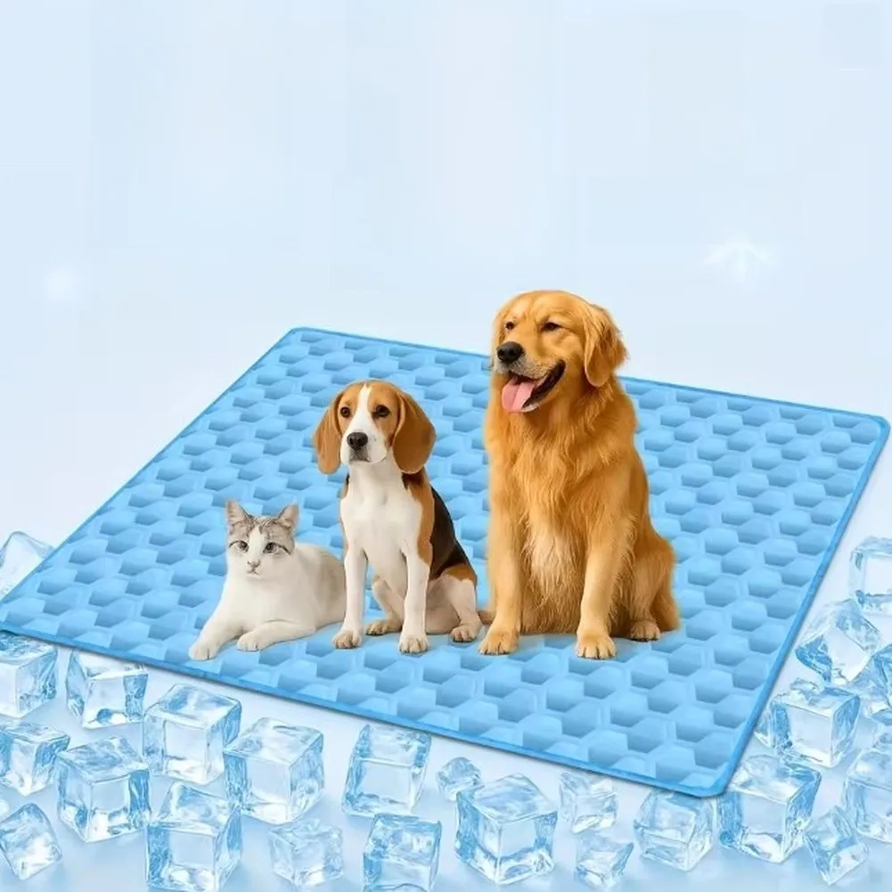 For Pet Cooling Mat Compatible with Various Living Spaces Including Crates Beds Couches and Vehicle Interiors for Year Round Use