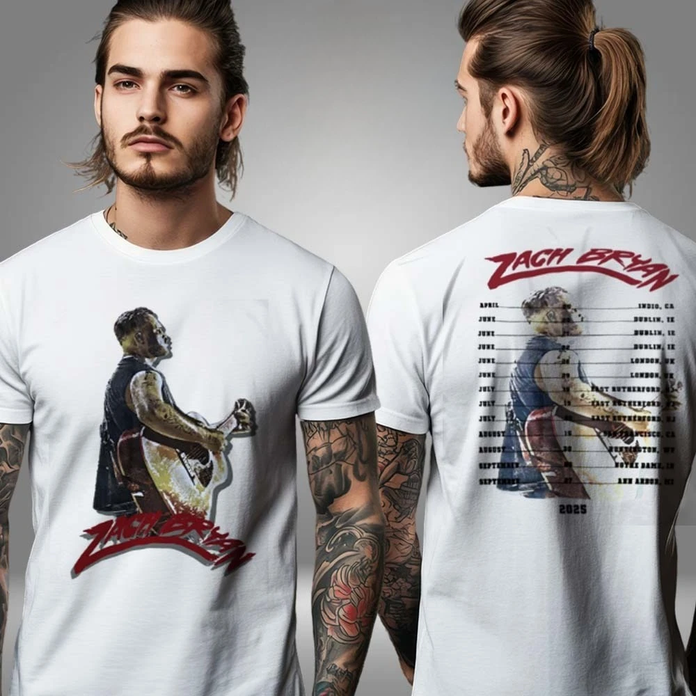 زاك بريان لندن المملكة المتحدة 28 و 29 يونيو في BST هايد بارك قميص وجهين للجنسين تي شيرت الراقية الفاخرة لكل من الرجال والنساء #1