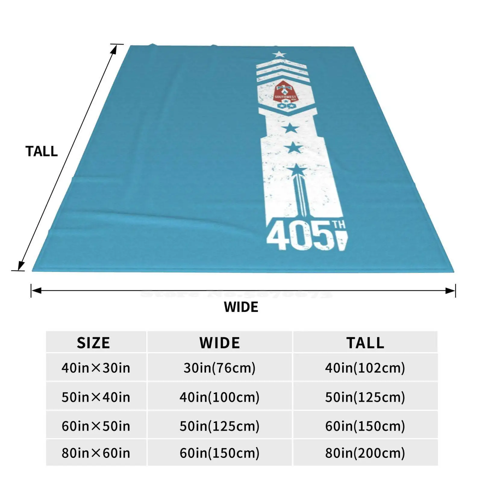 405Th فوج جنوب غرب رائجة البيع الطباعة عالية الجودة الدافئة الفانيلا بطانية 405Th جنوب غرب ماستر رئيس درع فوج