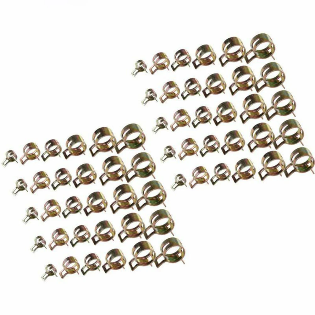 

60Pcs Water Hose Clamps Spring Clips 7mm 10mm 11mm 14mm 16mm 17mm Sizes Fuel Air Line Fasteners 7mm Spring Clip