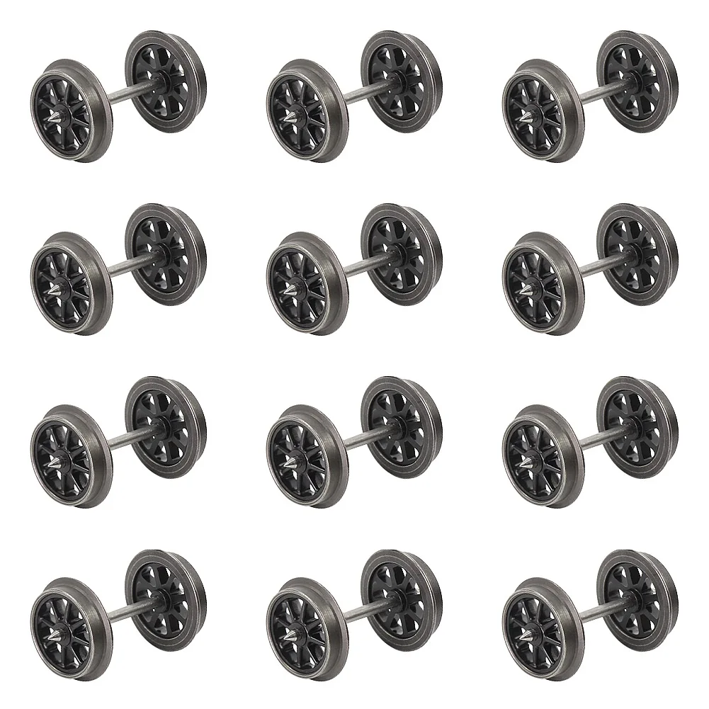 Ruedas de Metal Spoked para trenes modelo 1:87, escala HO, 12 piezas, 36 \