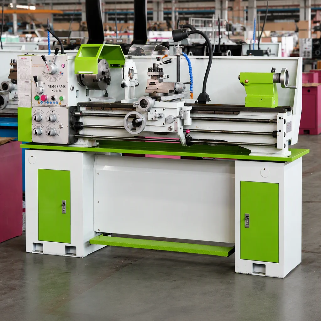 NUMOBAMS NU6136 Universal Metal Lathe Machine Heavy Duty Manual Horizontal Lathe For Workshop Metal Processing