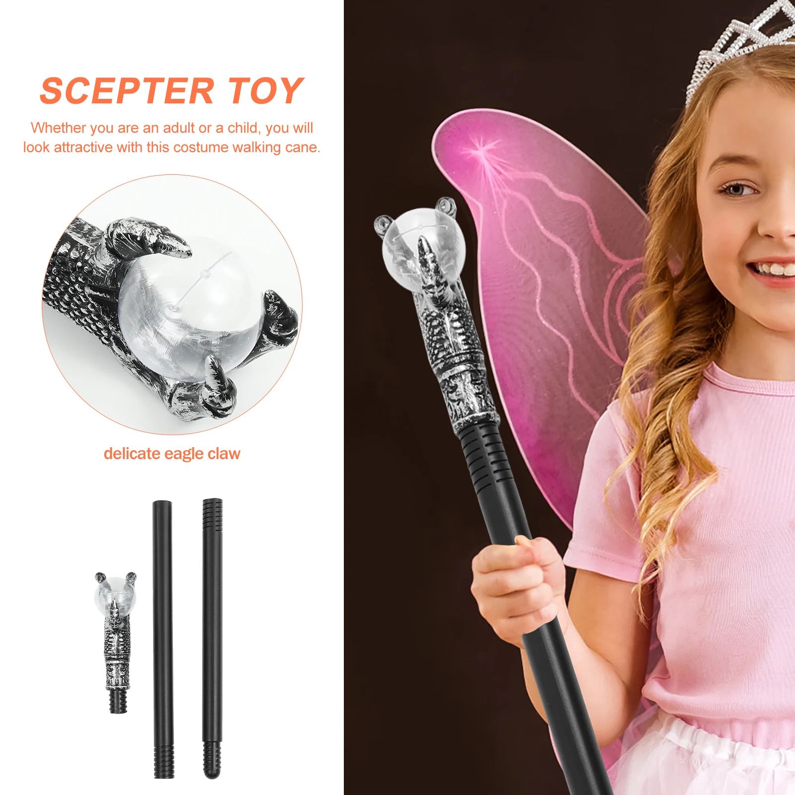 

Creative Scepter For Halloween Costume Stage Performance Funny Walking Cane Prop Costume Scepter Cosplay Theatrical