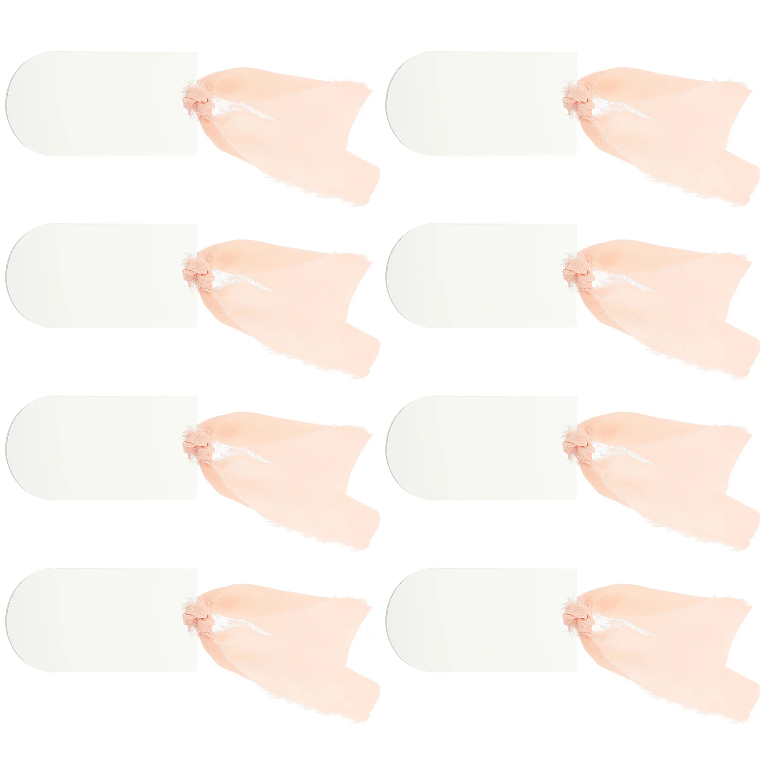 

8Pcs Wedding Chair Reserved Signs Acrylic Arch Ribbon Gold Hanging Seating Tags Decorations Ribbon Reserved Signs