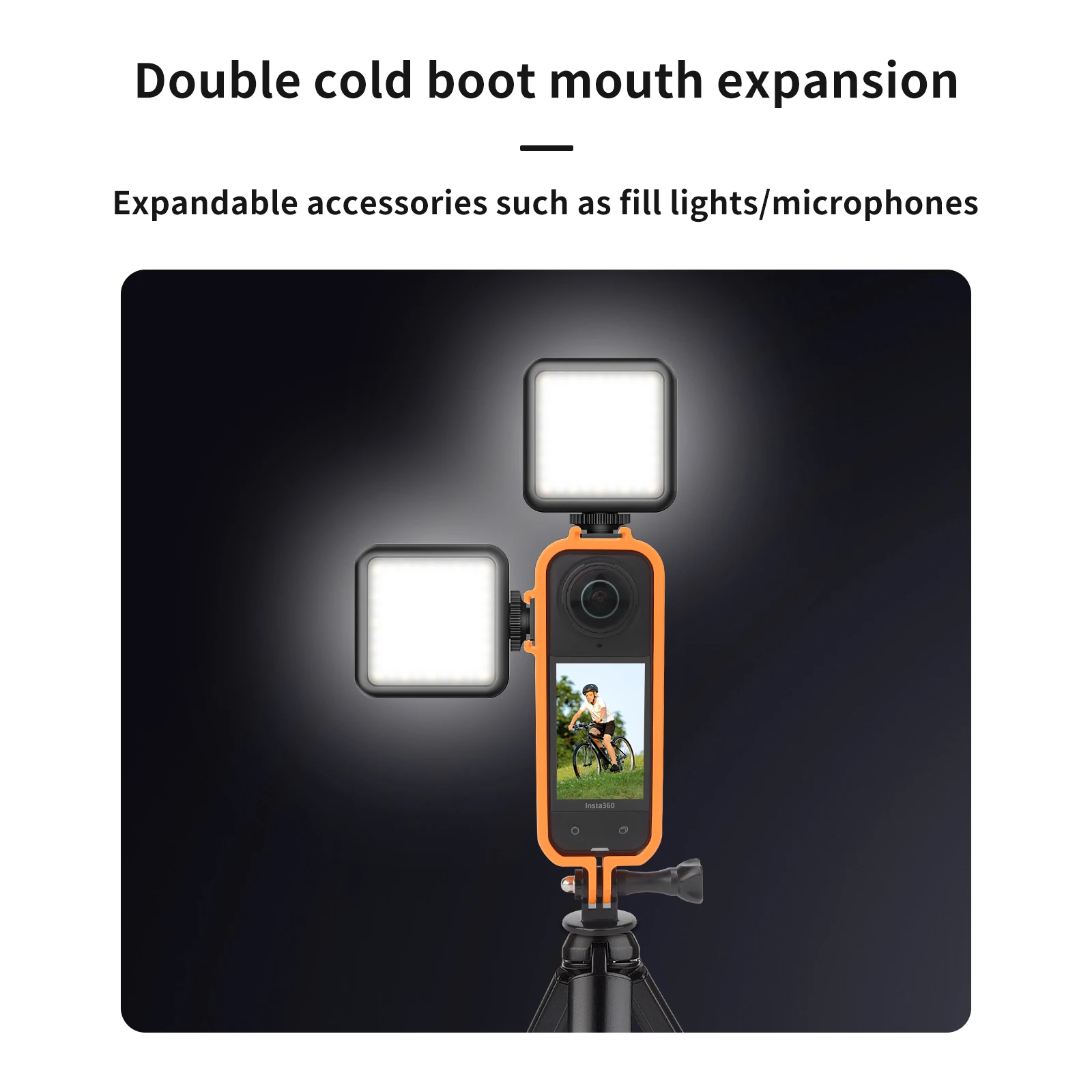 قفص الإطار لـ Insta360 X5 حافظة الإطار الواقي مع حامل الحذاء البارد المتوافق مع ملحقات Insta 360 X5