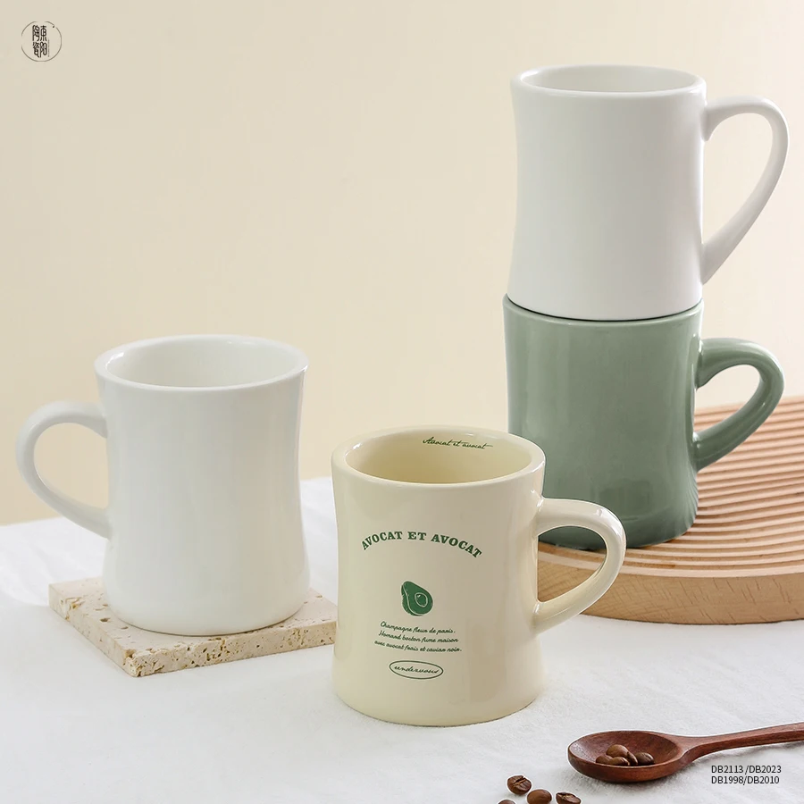 Wholesale nordic gift Porcelain tea espresso cup Custom Logo message Creative Coffee Ceramic Mugs