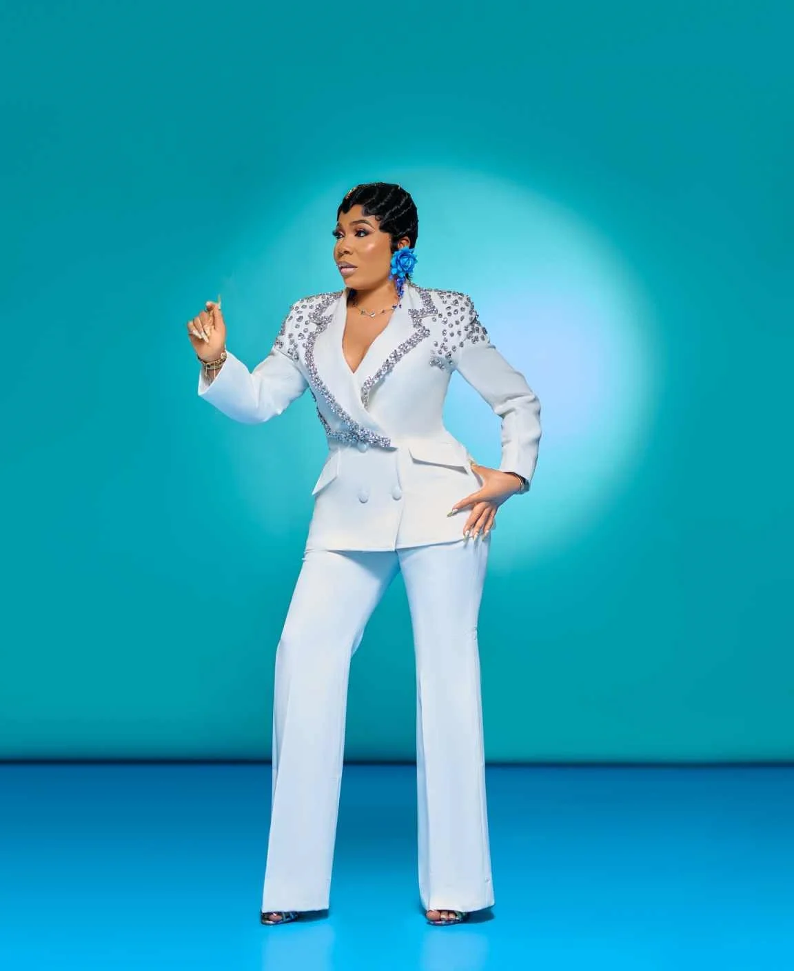 Elegant Women Jacket Crystal 2 Pcs Jacket Pants Mother Bride Suits Fashion Notched Lapel Pants Suit Customized