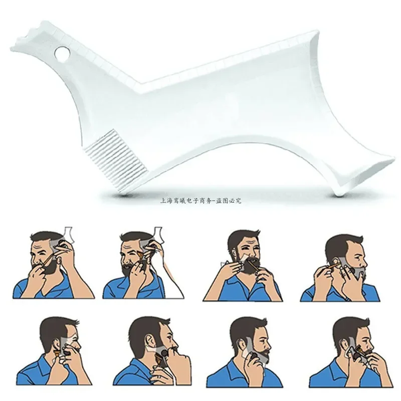1PC Men Beard Modeling Ruler Shaping Styling Template Comb Trim Templates Ruler Beauty Tool For Hair Trimming Moustache Barber