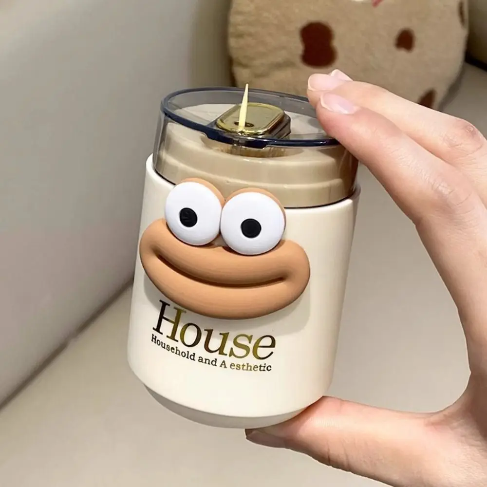 Pop-Up Automatic Toothpick Dispenser Dustproof Portable Tooth Picks Holder Oral Hygiene Care Press Style Tooth Picks Container