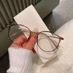 Round glasses of myopia for men and women, blue light blockers, nearby vision glasses, dioptra 0 A-4.0, luxury brand 9 Main Sales Glasses GRADE MIOPIA - №8