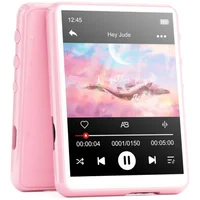 MECHEN 64GB Reproductor de MP3 Bluetooth 5.3 con pantalla completamente táctil de 2,4"", reproductor de música digital portátil con altavoz, radio FM, línea Recor