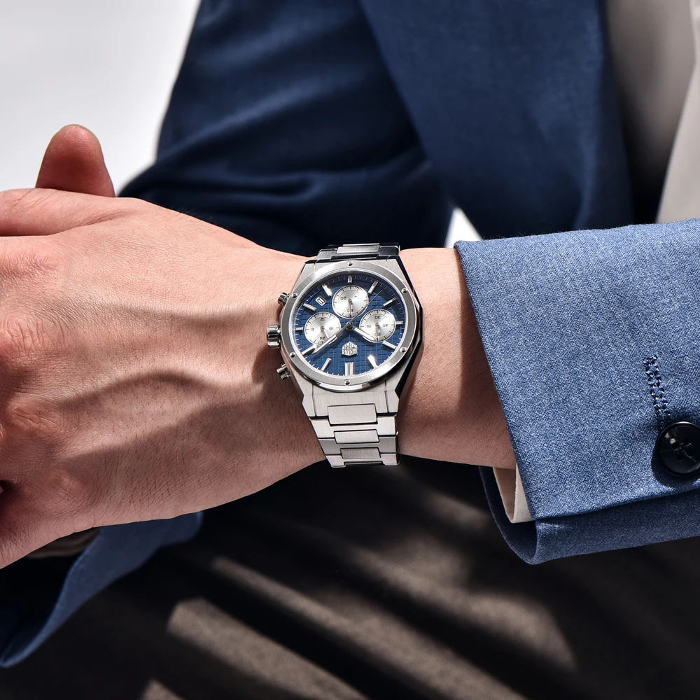 2026 New RollsTimi Men's Watches Luxury Quartz Man Speed Sports Chronograph Watch For Men AR Sapphire Waterproof Luminous Stainless Steel Clock