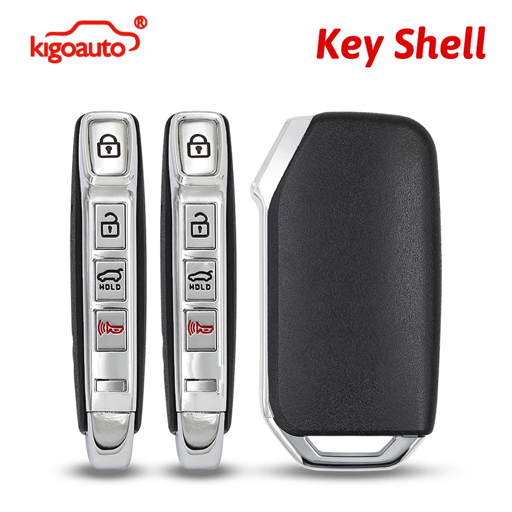 

kigoauto Remote Key Case Shell 4 Button TQ8-FOB-4F15 TQ8-FOB-4F24 for Kia Stinger Telluride 2018-2021