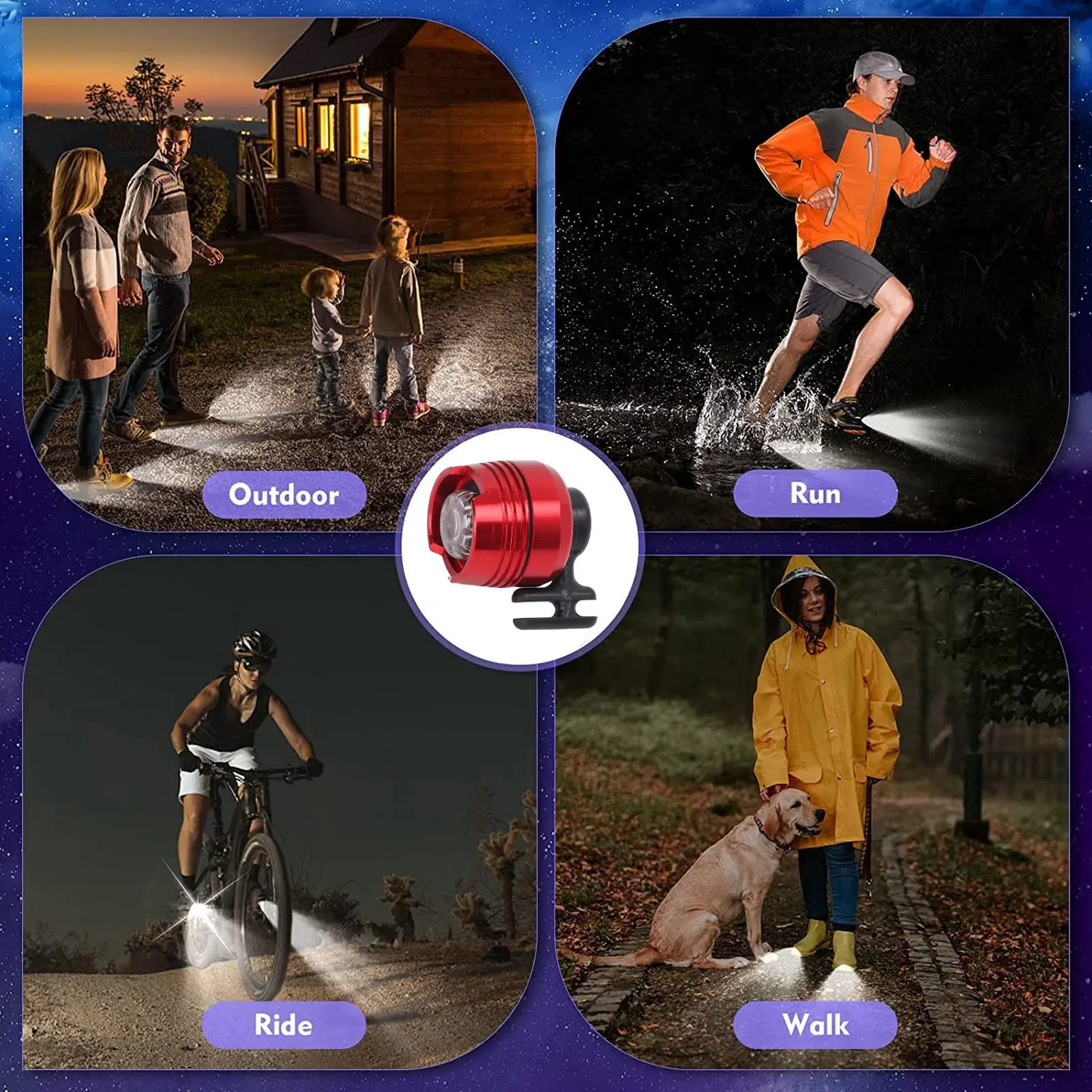 2Pcs Clogs Shoes Headlight Decorative Aluminum Alloy ABS IPX5 Water Resistant Clogs Headlamp for Thanksgiving Shoe Accessories