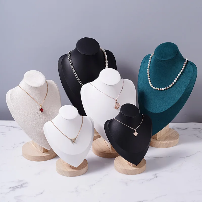 Necklace Jewelry Display Stand Advanced Touching Like Neck Model Jewelry Stand Jewelry Packaging Display Display Prop Stand