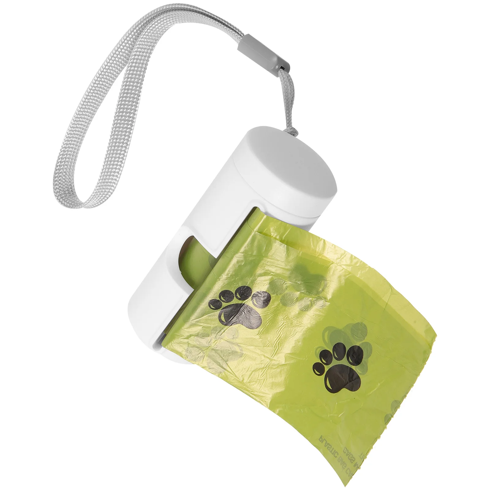 

Portable Bag Dispenser White Holder for Travel Camping Hiking Pet Cleaning Supply Hands Free ABS Material Long Lifespan