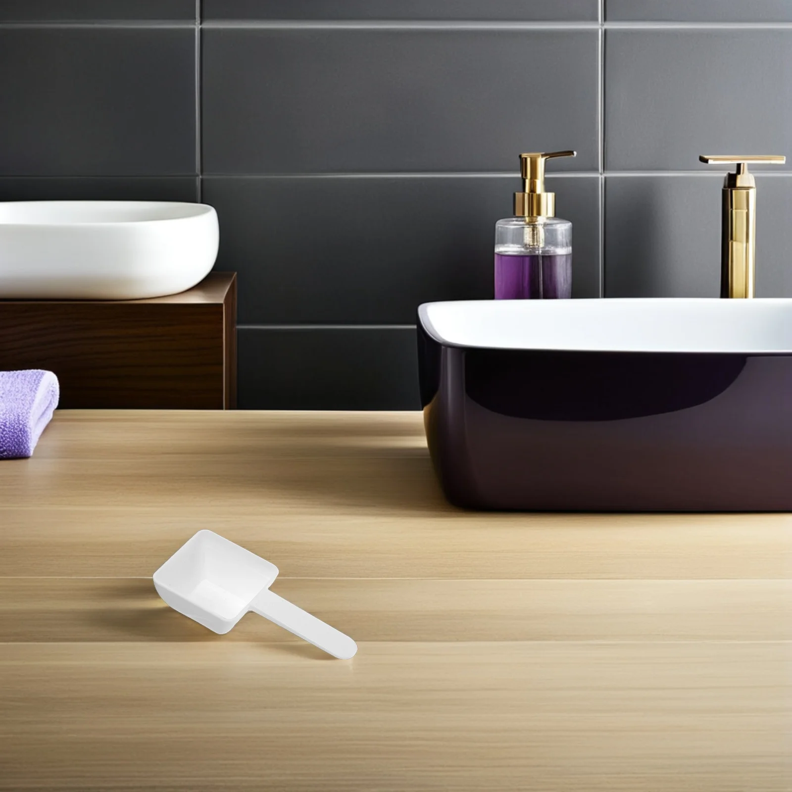 

50Pcs Plastic Measuring Scoops Short Handle Laundry Detergent Spoons for Washing Powder Coffee Beans Tea Grains 15G Protein Milk