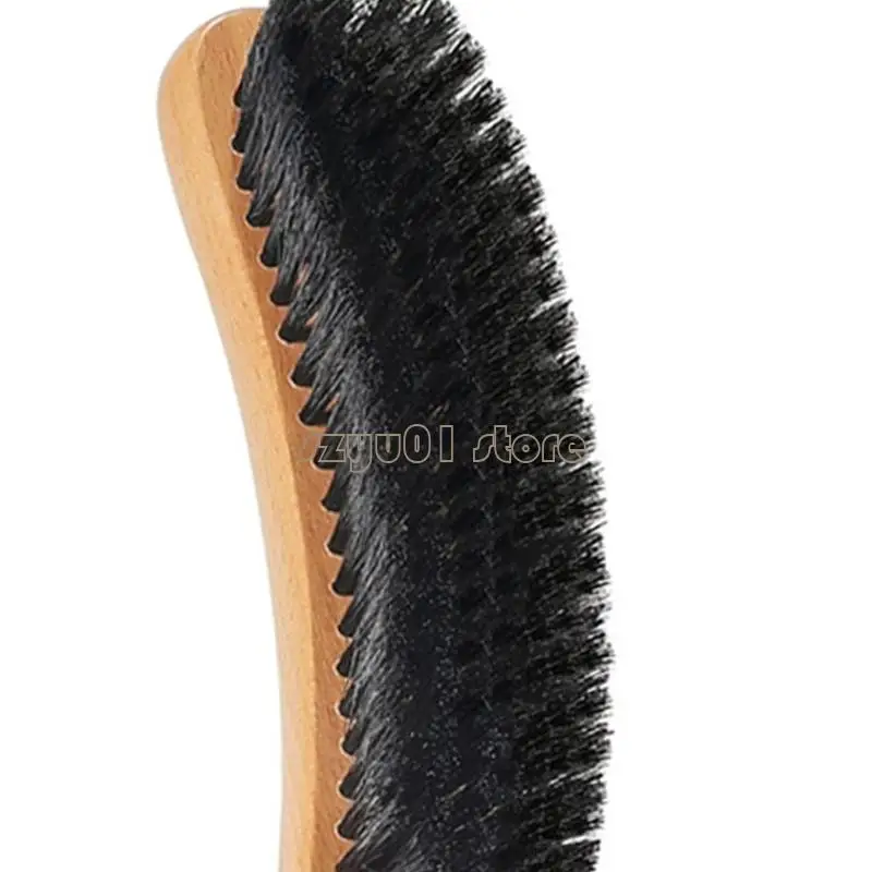 4X7A Ergonomic Clothes Brush Featuring Easy Access Strap Comfortable Long Handle For Various Materials Type