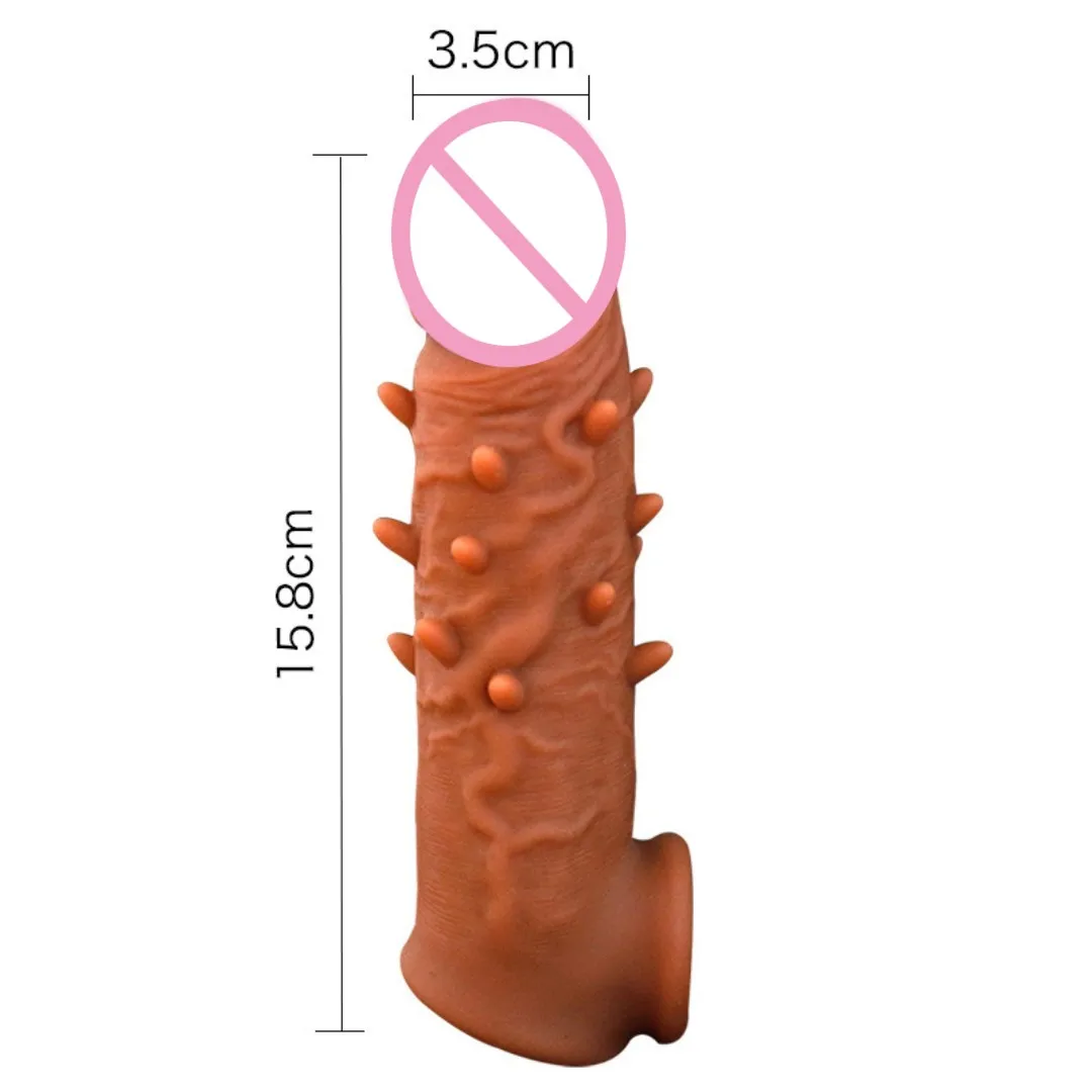 Anel de alargamento do pénis do silicone para homens, luva do fechamento do galo, ejaculação atrasada, brinquedos do sexo, acessórios adultos