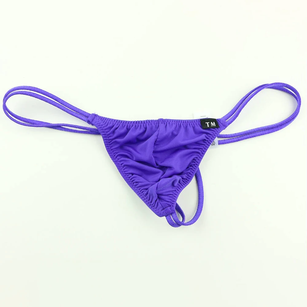 Tanga transpirable con parte trasera en T para Hombre, Bikini de cintura baja, ropa interior, lencería de tentación, bragas con bolsa suave