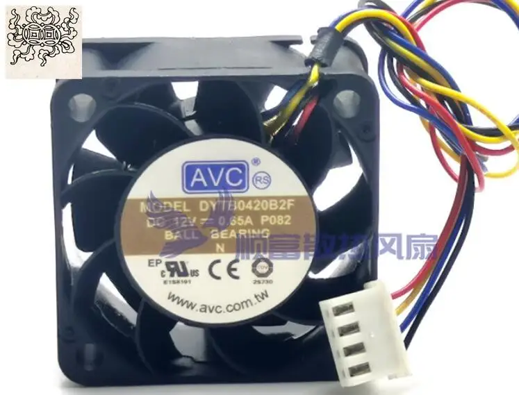 

Ltsf For AVC DYTB0420B2F DC 12V 0.65A 40x40x20mm 4-Wire Server Cooling Fan