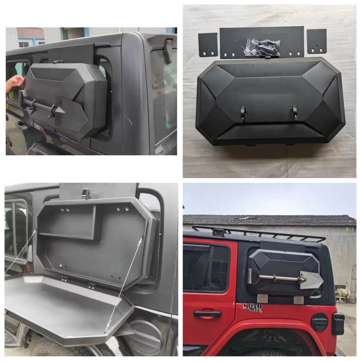 

AstronautSide Window Expansion Panel Storage Box for Jeep wrangler JL 2018+ 4x4 Auto Part Car Exterior Accessories