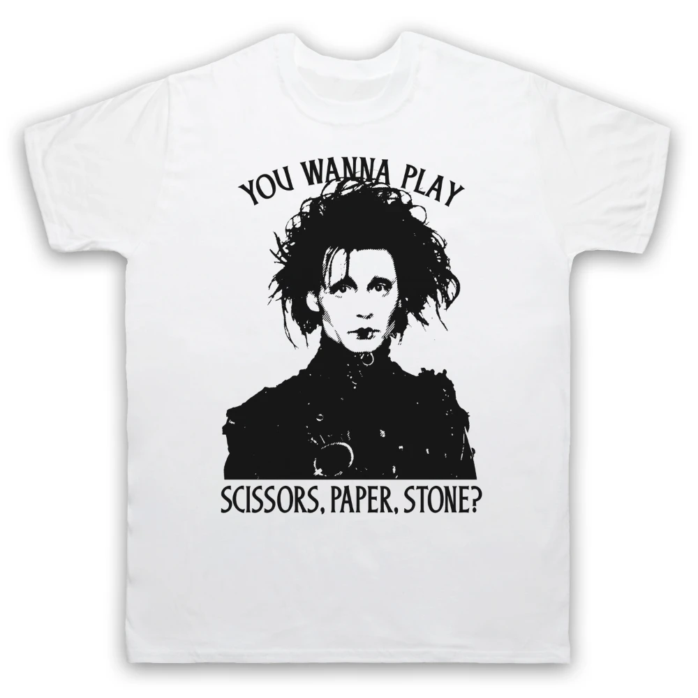 تي شيرت Edward Scissorhands Johnny Depp Fantasy Movie للجنسين تي شيرت كاجوال مريح من القطن الخالص عالي الجودة ملابس الشارع الشهير