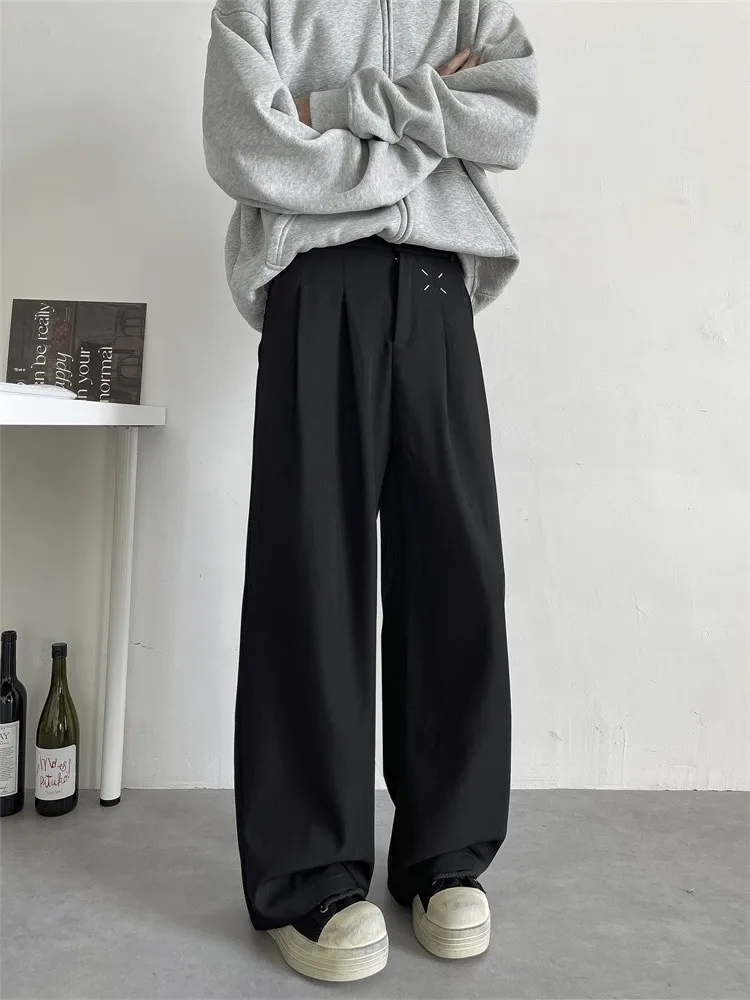 

Мужские брюки Bla Casual Street-Sle, плиссированные, свободные, простые, в американском стиле, молодежные, Vitali, длинные, осенний сезон