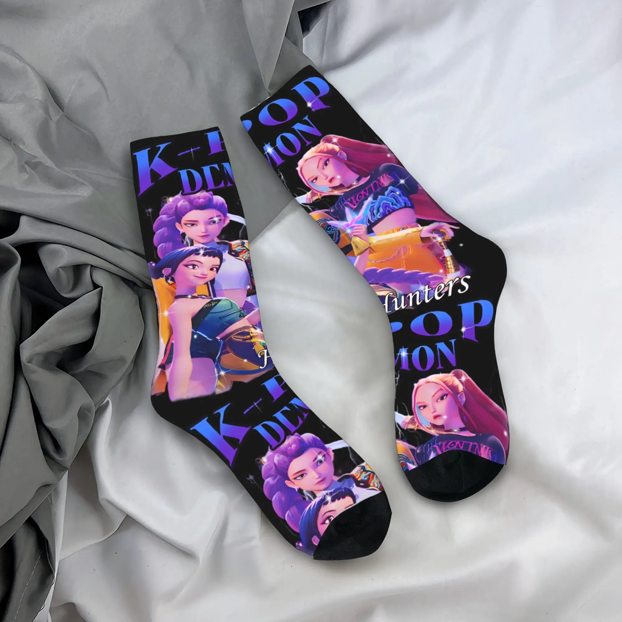 Huntrix Demon Hunters Animationssocken Herbststrümpfe Lustige Erwachsene Männer Bequeme Socken Muster Klettern Rutschfeste Socken