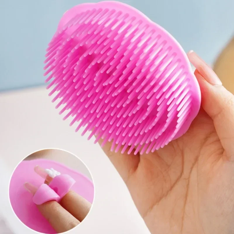 1Pc Silicone Head Body Scalp Massage Brush Comb Shampoo Hair Washing Comb Shower Brush Bath Spa Slimming Body Massage Brush