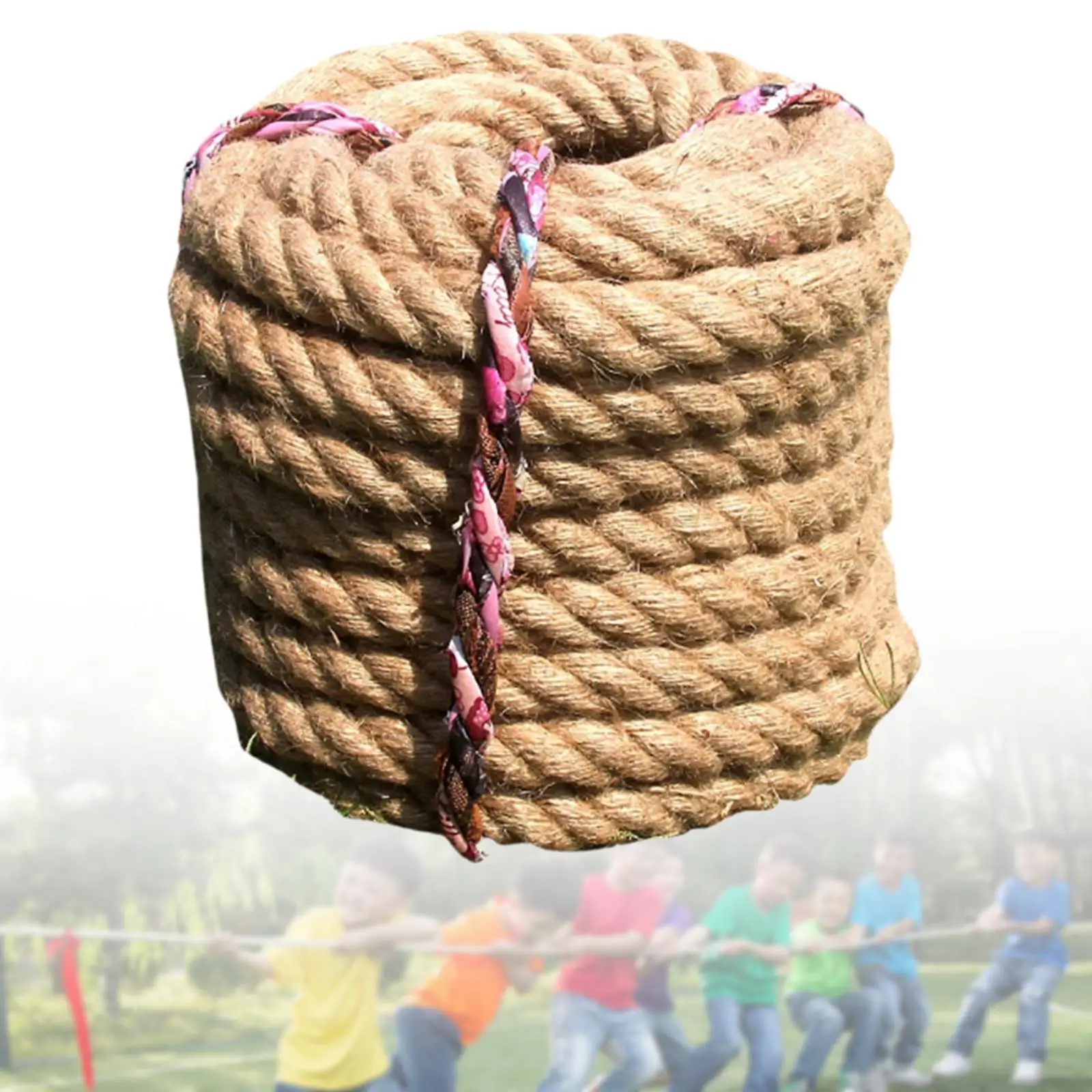 Jute Rope Handmade Presents Tug of War Rope for Binding Post Tree Gardening