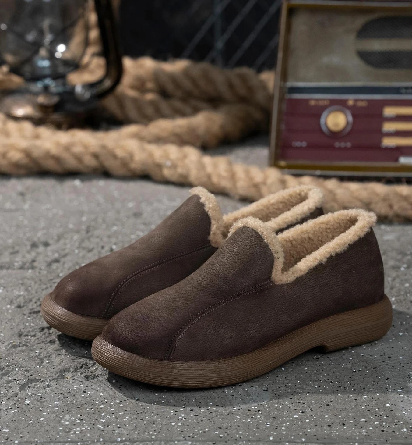 LIHUAMAO warm fur lining Brown - огляд і ціна Leather Work Women Shoes
