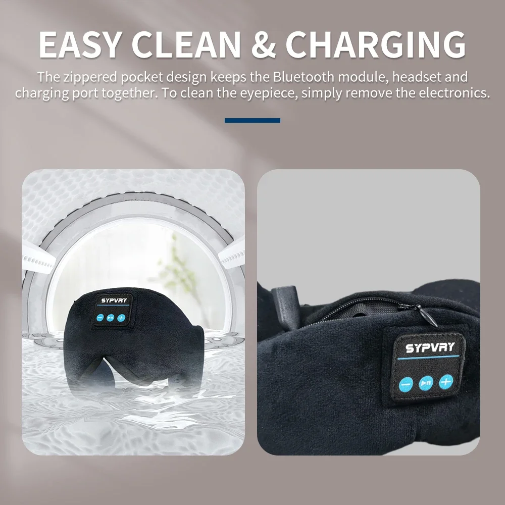 Masque pour les yeux Bluetooth avec écouteurs pour dormir Masque de sommeil Bluetooth confortable avec écouteurs immersifs pour un sommeil paisible