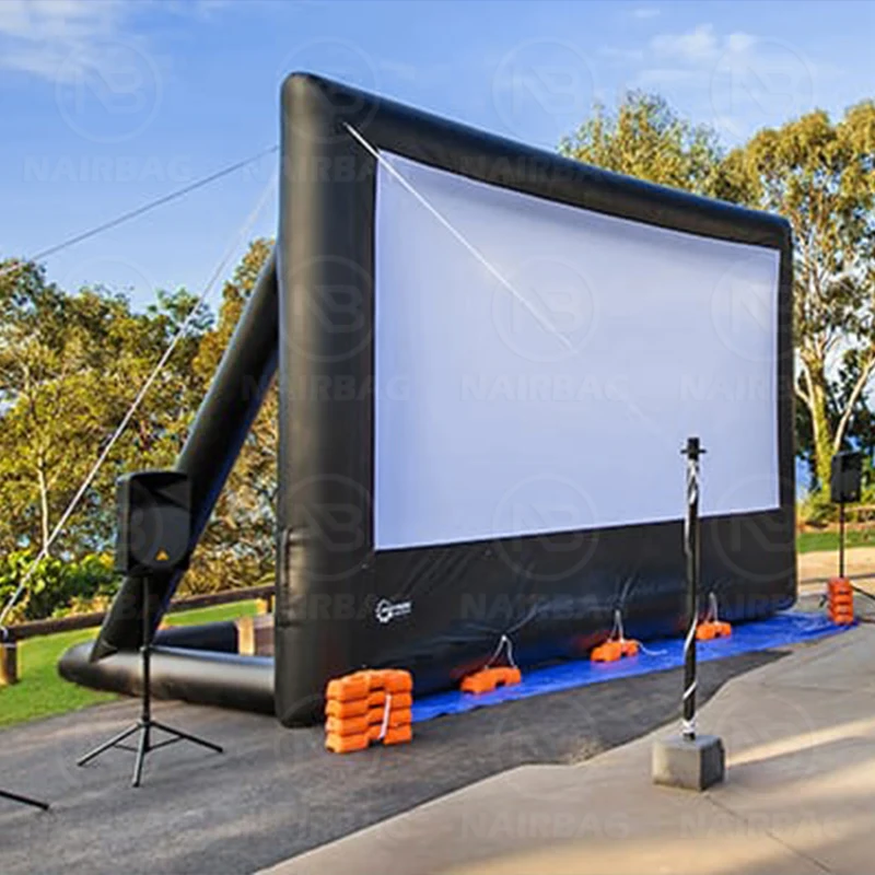 2026Large Inflatable Air Screen Outdoor Cinema Equipment Inflatable Outdoor Movie Screen Movie Projector Screenpromote sales