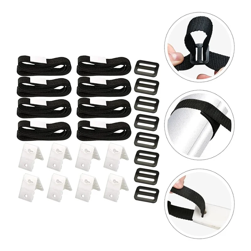 

N17R Pool Solar Cover Reel Attachment Straps Kit for in Ground Swimming Pool Solar Blanket Cover Reels Straps